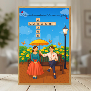 Family Crossword Puzzle Wall Frame wooden frame