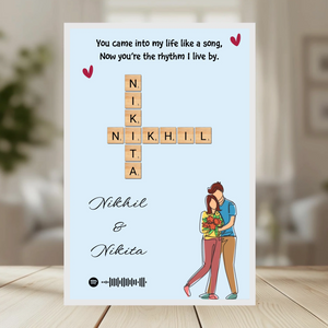 Family Crossword Puzzle Wall Frame