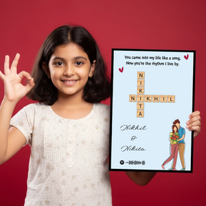 Family Crossword Puzzle Wall Frame_ mockup
