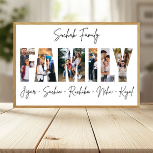 Family Crossword Puzzle Wall Frame wooden frame _ Wood horizontal