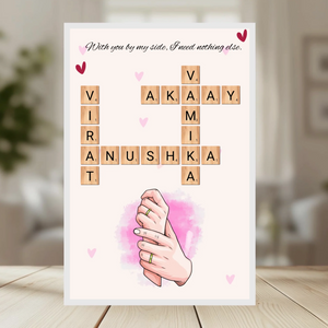 Family Crossword Puzzle Wall Frame