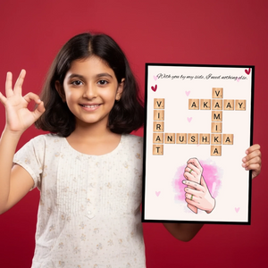 Family Crossword Puzzle Wall Frame_ mockup