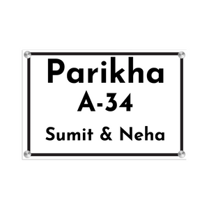 Acrylic Name Plate Grey Background 2