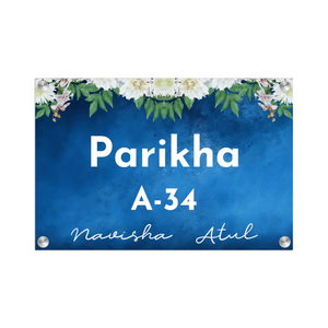 Acrylic Name Plate Grey Background 2