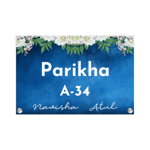 Acrylic Name Plate Grey Background 2