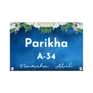 Acrylic Name Plate Grey Background 2