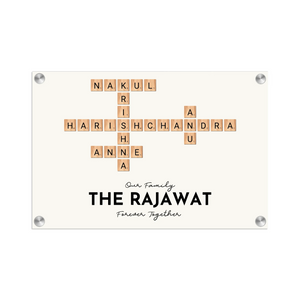 Acrylic Name Plate Grey Background 2