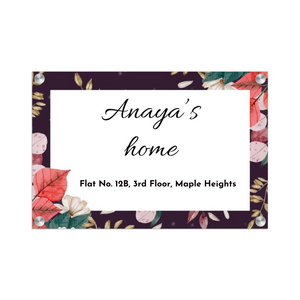 Acrylic Name Plate Grey Background 2