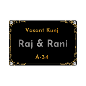 Acrylic Name Plate Grey Background 2