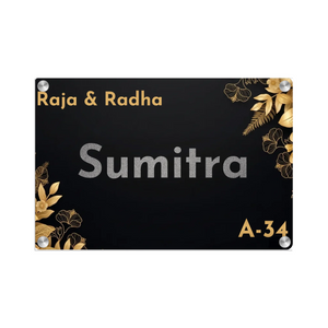 Acrylic Name Plate Grey Background 2
