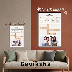 Personalised Family Crossword Art