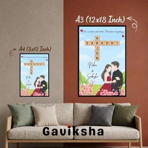 Personalised Family Crossword Art