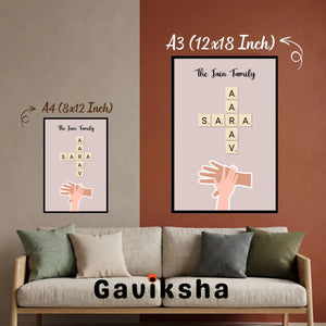 Personalised Family Crossword Art