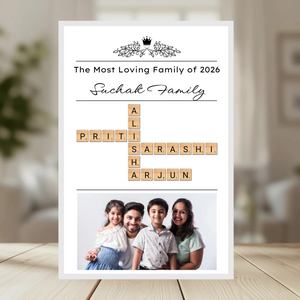 Family Crossword Puzzle Wall Frame