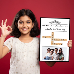 Family Crossword Puzzle Wall Frame_ mockup