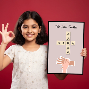 Family Crossword Puzzle Wall Frame_ mockup