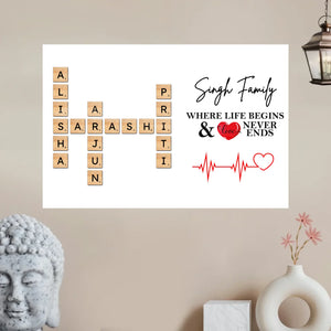 Cozy Verma Family Crossword Keepsake