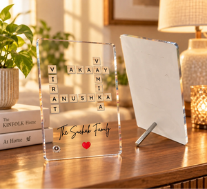 Sunlit Acrylic Frames on a Cozy Tabletop