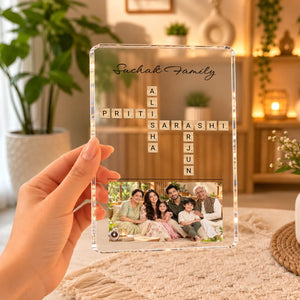 Clear Acrylic Frame in a Cozy Interior