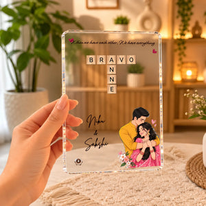 Clear Acrylic Frame in a Cozy Interior