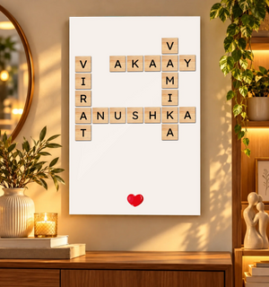 Cozy Solanki Family Crossword Display