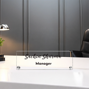 Personalized Acrylic Desk Name Plate with Metal Studs – 5mm Thick (2)