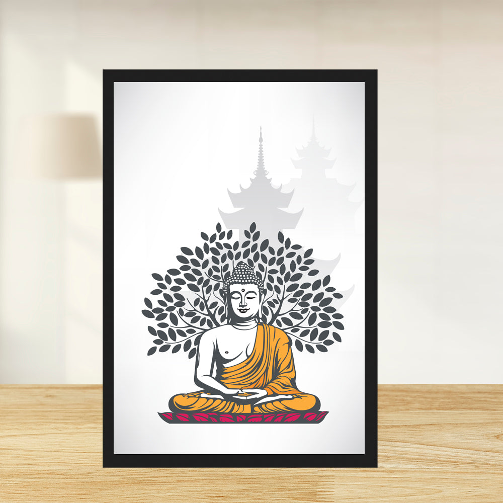 Buddha Tree of Life Art Print - Spiritual Home Decor - Meditation Wall Art