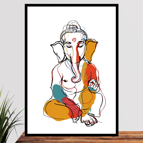 Lord Ganesha Wall Frame – Divine Blessings