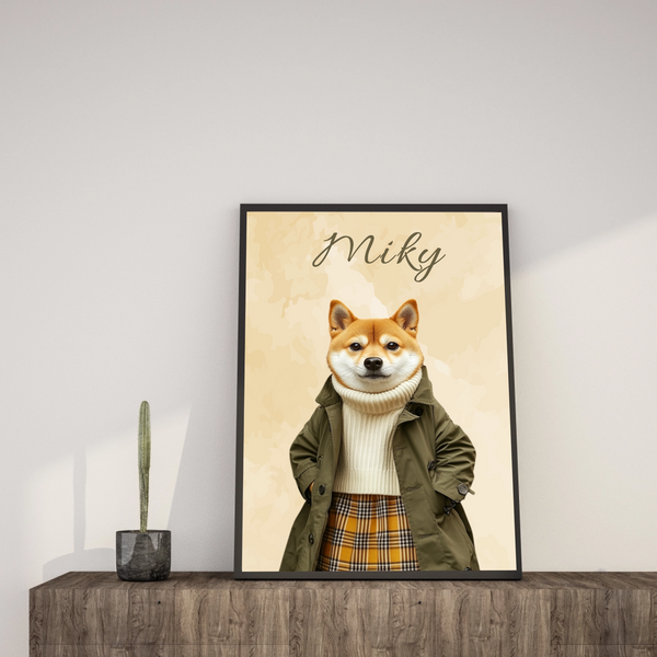 The Cool Dude Personalised Pet Portrait