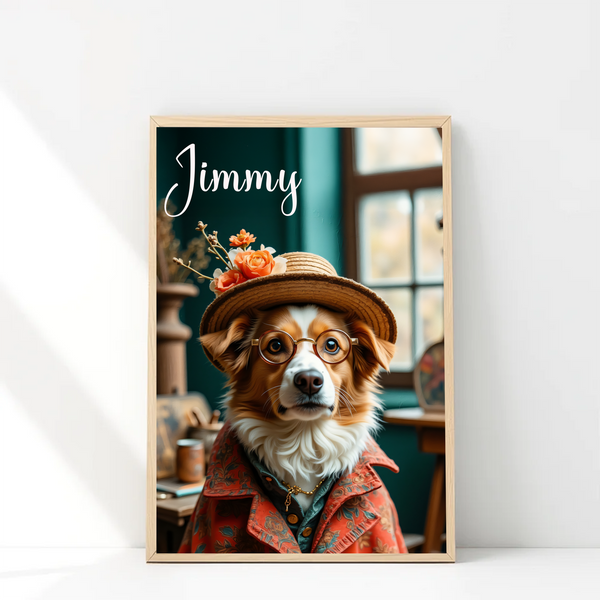 Vintage Paws Personalised Portrait