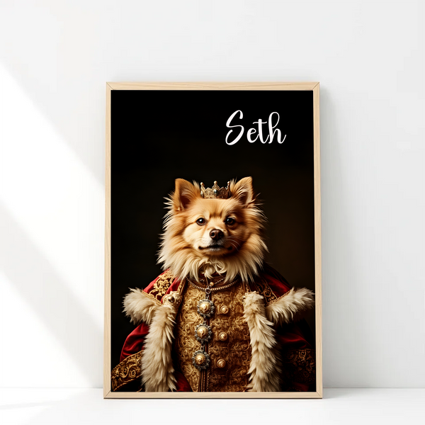 Kingly Paws Personalised Pet Portrait