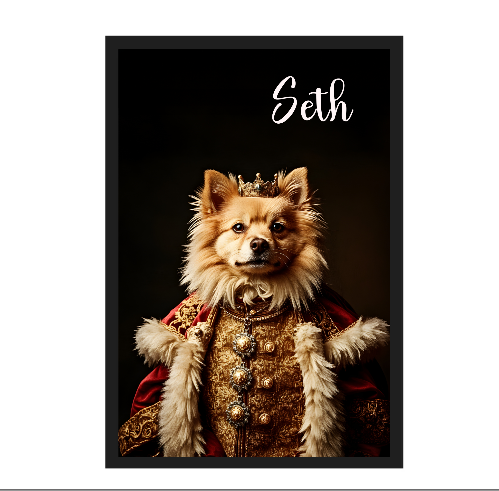 Kingly Paws Personalised Pet Portrait