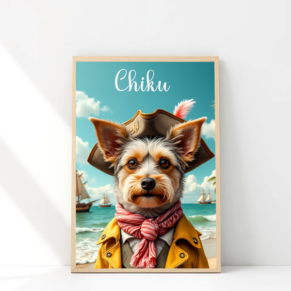 Pirate Paws Personalised Pet Portrait
