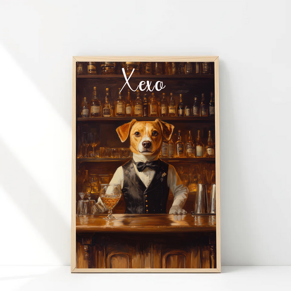 Bartender Paws Personalised Pet Portrait