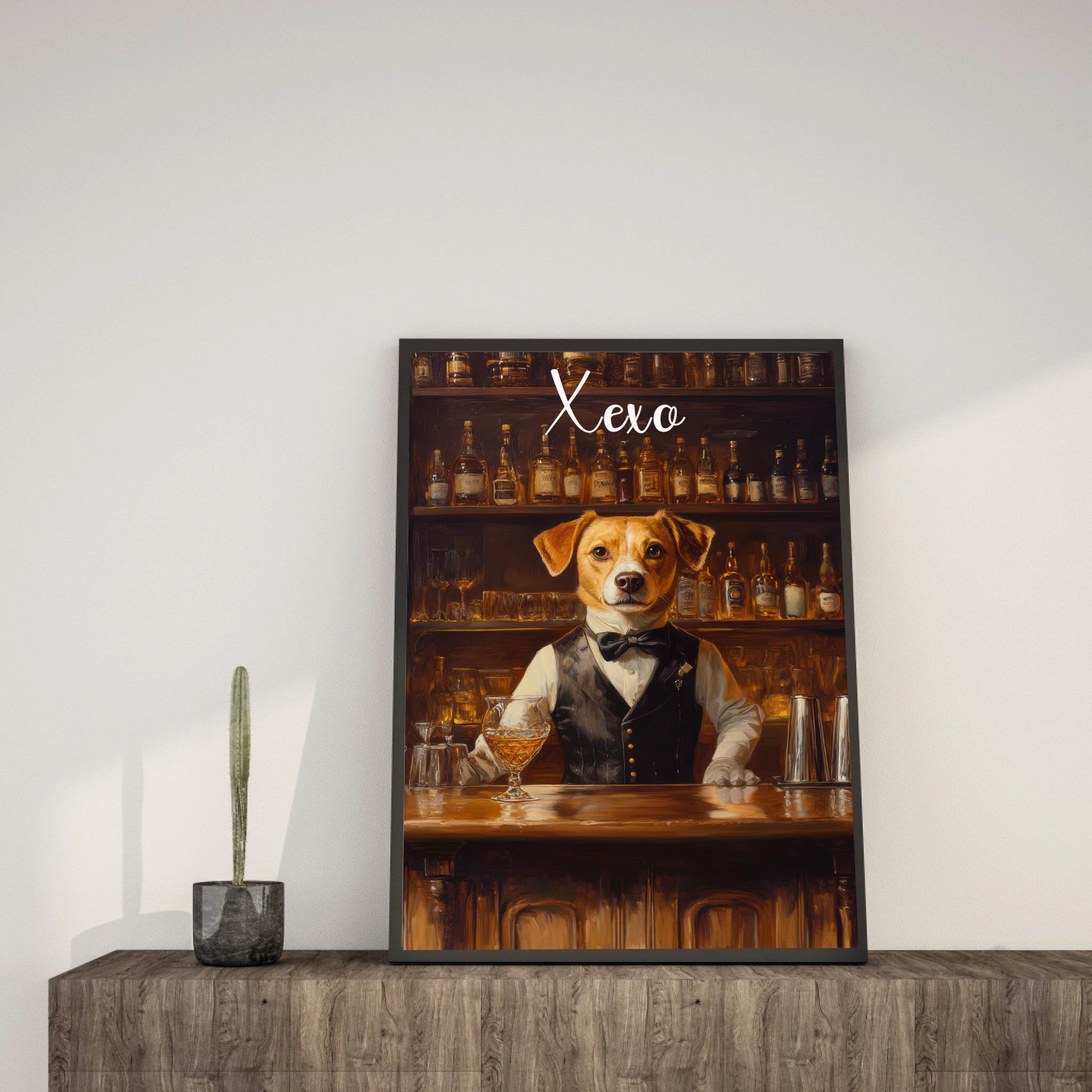 Bartender Paws Personalised Pet Portrait