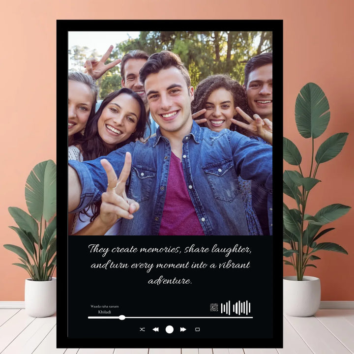 Personalised Spotify Music Plaque – Black ColorDrop Edition