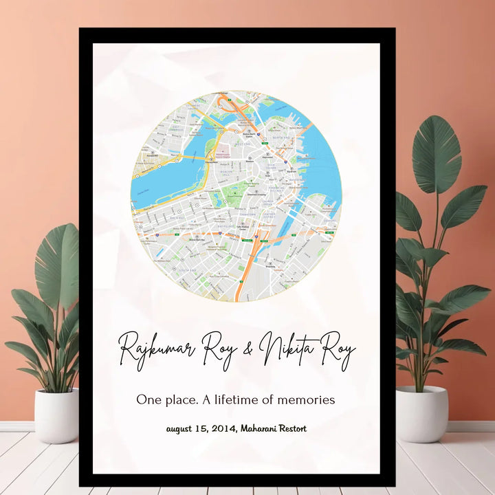 Forever Yours – Personalized Map of a Cherished Moment