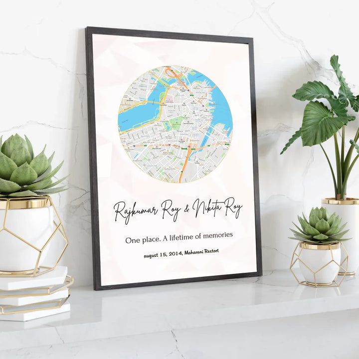 Forever Yours – Personalized Map of a Cherished Moment