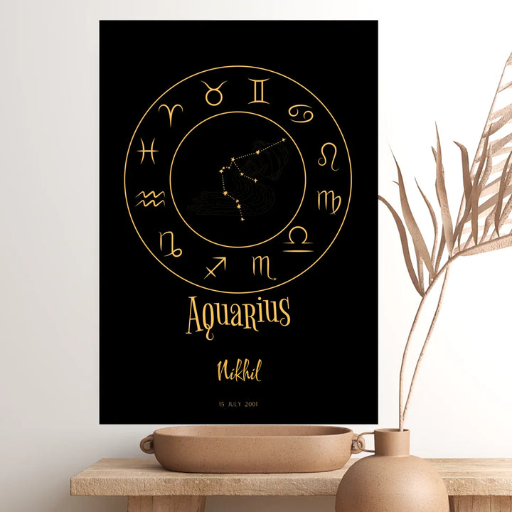 Stars Aligned – Custom Zodiac Constellation Map Print