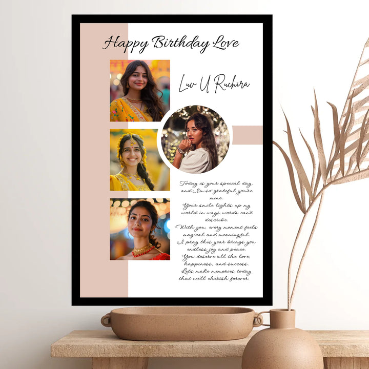 Custom Festive Glow Portrait Collage – 4 in 1 Design
