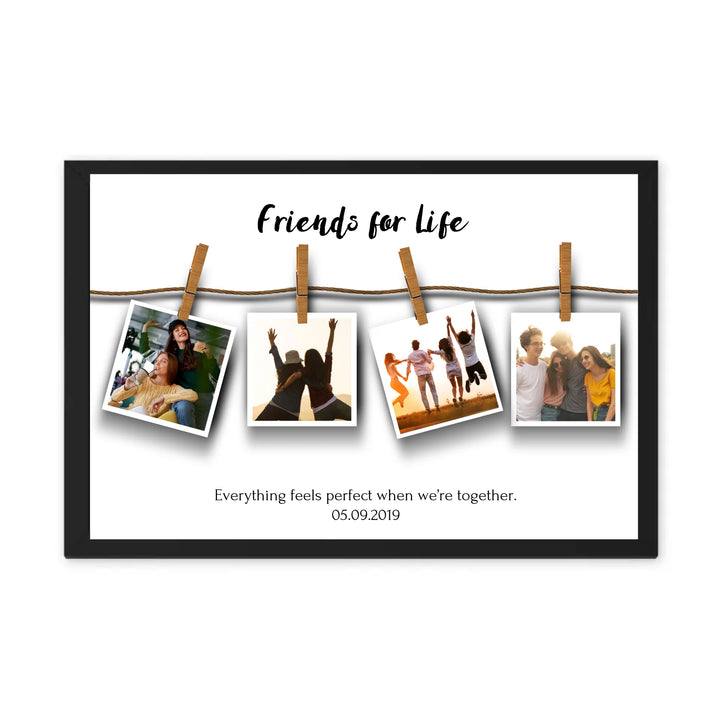 Personalised Best Friend Photo Collage with Your Name & Message