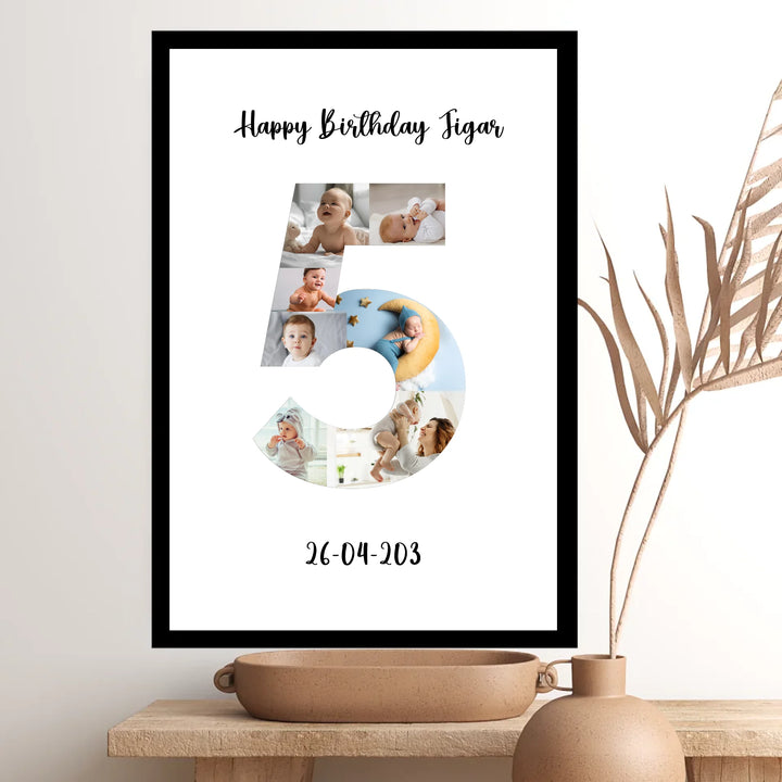 Personalised Number Collage with Your Special Message