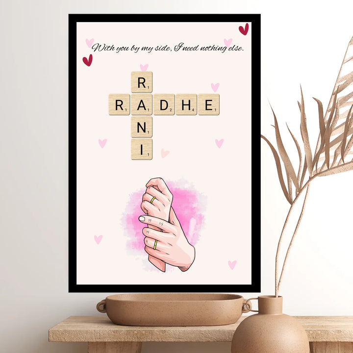 Family Crossword Wall Art – 15+ Customizable Theme Options
