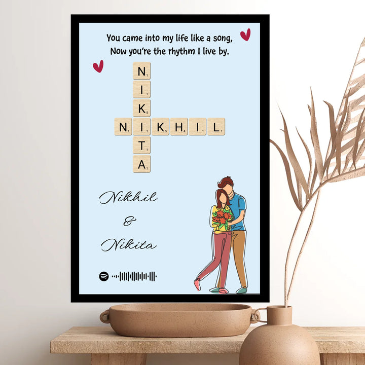 Family Crossword Wall Art – 15+ Customizable Theme Options