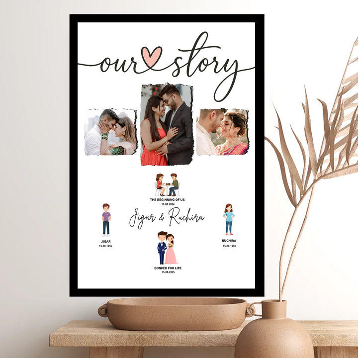 Personalised Photo Frame – Perfect Couple Gift with 15+ Designs Available