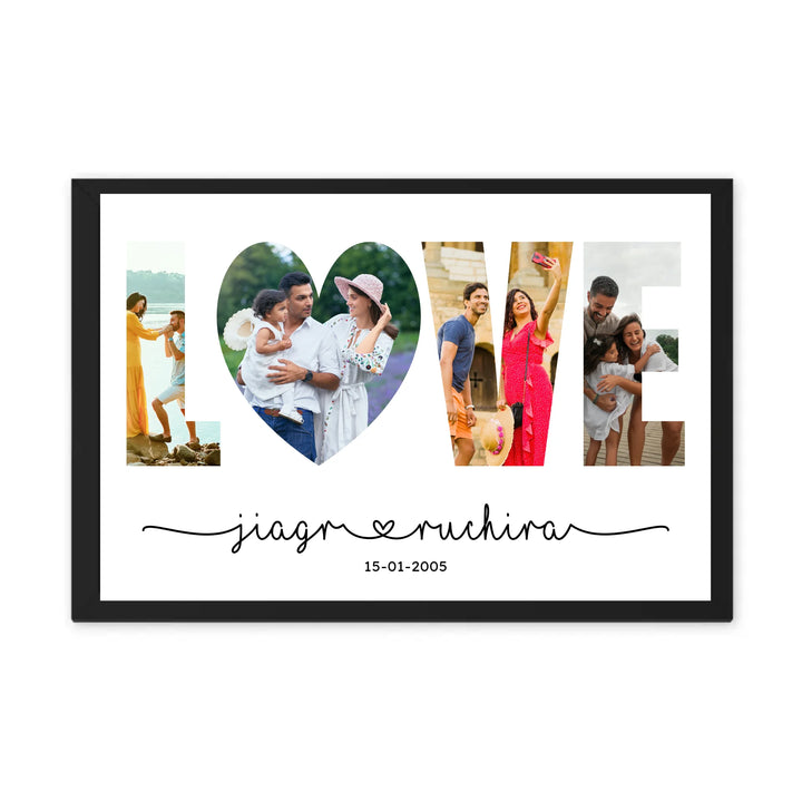Personalised Photo Frame – Perfect Couple Gift with 15+ Designs Available
