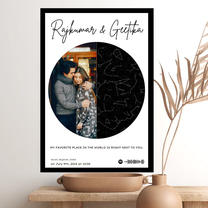 Personalised Photo Frame – Perfect Couple Gift with 15+ Designs Available