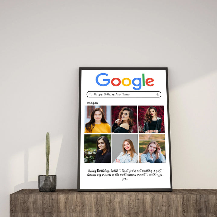 Google Frame Sample Google Photo Frame with 6 Customisable Image Options – Gaviksha