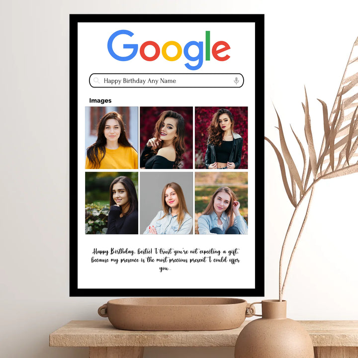 Google Frame Sample Google Photo Frame with 6 Customisable Image Options – Gaviksha