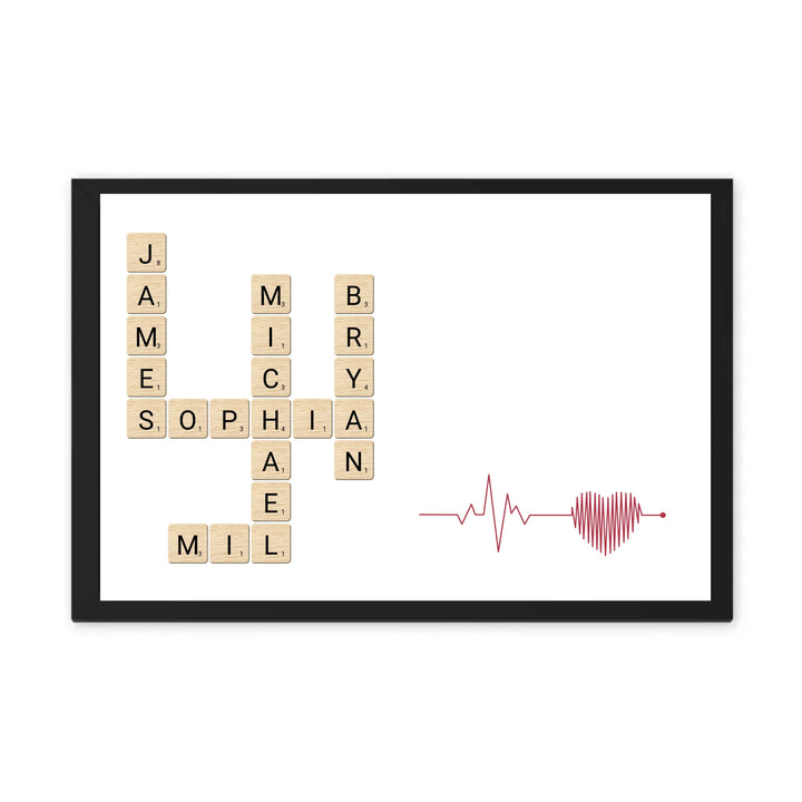 Family Crossword Wall Art – 15+ Customizable Theme Options